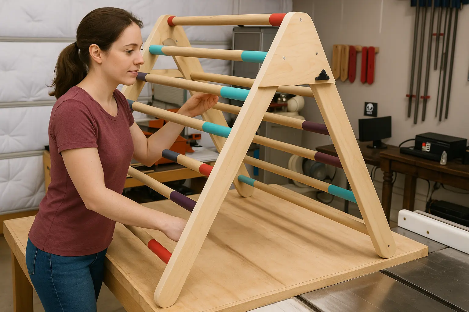 Completed ladder assembly